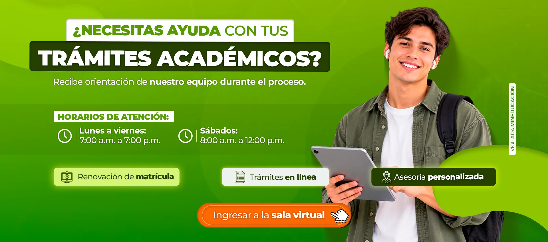 Atención estudiantes universitarios