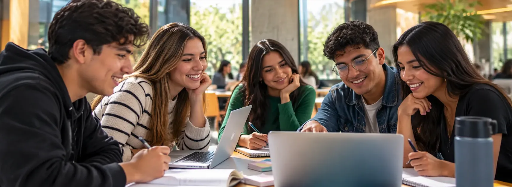 Estudiantes de la Tecnológica del Oriente estudiando juntos después de homologar sus estudios